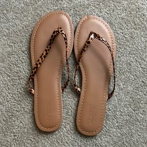 J Crew tortoise shell flip flops size 9